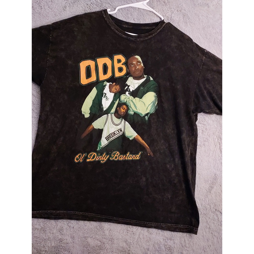 Ol Dirty Bastard Shirt Mens Large ODB Wu Tang Vintage Wash Graphic Print Black